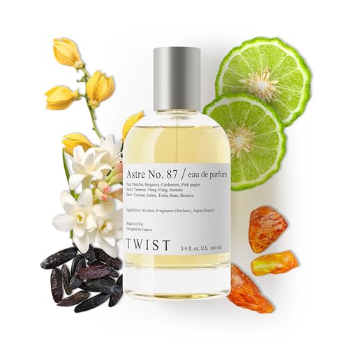 Twist Astre No. 87 - Eau De Parfum Inspired by Tom Ford's Soleil Blanc, Long-Lasting Perfume For Women & Men, Paraben Free, Vegan, Clean Ingredients, Unisex Fragrance - Spray 100 ml (3.4 fl. oz.)