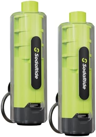 Window Breaker Seatbelt Cutter with Flashlight,2 in 1 Car Escape Tool Key Chain,Safe Hammer Glass Breaker Under Water,2 Pack Green