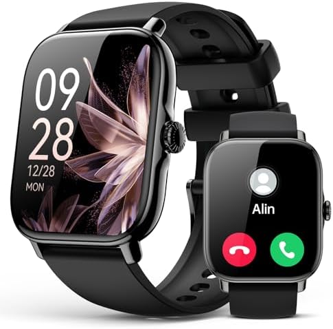 Smart Watch for Women Men- Answer/Make Call, 2025 1.91'' IP68 Waterproof Fitness Step Sleep Tracker Watch with Heart Rate Monitor Activity Counter Smartwatch for Andriod iPhone iOS Samsung Compatible