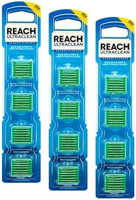 Listerine Ultraclean Access Flossers Disposable Heads Fresh Mint Crystals 28 Each (Pack of 3)