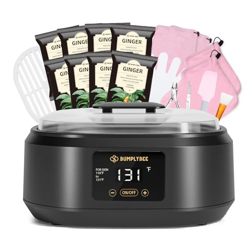 Paraffin Wax Machine for Hand and Feet - 3500ml Hot Wax Hand Wax Machine with 8 Pcs Ginger Paraffin Bath Wax, Foot Wax Paraffin Foot Care Kit, Hand Wax Machine, Moisturizing and Exfoliating