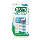 GUM Soft-Picks Wide Space, Easy to Use Dental Picks for Teeth Cleaning Health, with Convenient Carry Case, Dentist Recommended Dental Picks, 100ct (3pk)