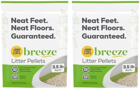 Purina Tidy Cats Litter, Breeze Litter Pellets to be Used with Breeze Litter System, Prevents Dust and Tracking, 3.5 LB Each (Pack of 2)