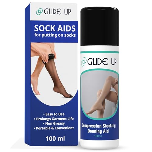 Compression Sock Aid Lubricant Spray - Hypoallergenic Sock Aids for Putting on Socks, Stocking Donner for Putting on Compression Stockings - Non-Greasy & Non-Sticky Formula, 3.38 fl.oz.