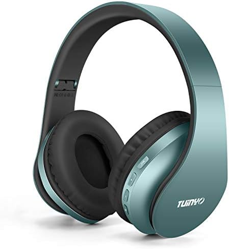 TUINYO Wireless Headphones Over Ear, Bluetooth with Mic & Foldable Stereo Headset for Immersive Sound