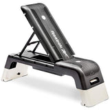 Reebok Fitness Multipurpose Adjustable Aerobic and Strength Training Workout Deck with Incline and Decline Bench Configurations, White