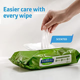 Medline FitRight Personal Cleansing Wipes with Aloe (8x10 inch) | 600 Pieces Moisturizing Body Wipes for Adults Bathing and Incontinence Cleaning | Scented Cloth Adult Wipes for Elderly Care