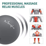 Maxgia 3" Single Massage Ball, 5 Speeds Vibrating Massage Ball Roller for Trigger Point Therapy, Deep Tissue Massager for Back, Neck, Foot, Myofascial Release, Pain Relief, Muscle Recovery (Gray)