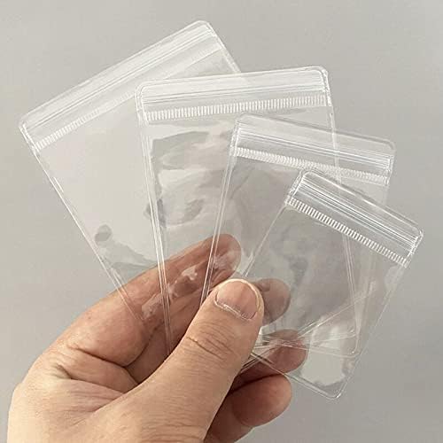 200PCS Jewelry Storage Pouches PVC Earrings Rings Bracelets Necklaces Storage Bags Clear Zipper Bags Anti Oxidizing for Storage Jewelry Packing Bags (Jewelry Bags Suit)