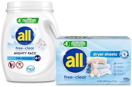 All Mighty Pacs with stainlifters free clear Laundry Detergent