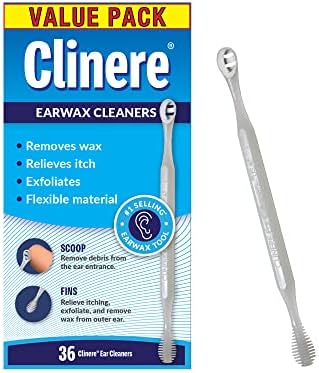 Clinere® Ear Cleaners Club Value Pack, 36 Count Earwax Remover Tool Safely and Gently Cleaning Ear Canal at Home, Itch Relief, Ear Wax Buildup, Works Instantly