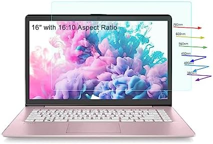 2 Pack Anti Blue Light Screen Protector for 16" Lenovo/HP/Dell/ASUS/LG/MSI/Samsung/Acer 16:10 Aspect Laptop, Eye Protection Blue Light, UV Blocking Filter Film, Ultra HD, Matte, Anti Fingerpirnt
