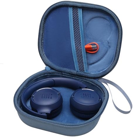 LTGEM EVA Hard Case for JBL Tune 510BT / 520BT / 660NC / 670NC / 570BT / 525BT / 500BT / 500 / Live 460NC / 670NC / T450BT, Soundcore H30i, AKG Foldable Wireless Headphone (Navy Blue)
