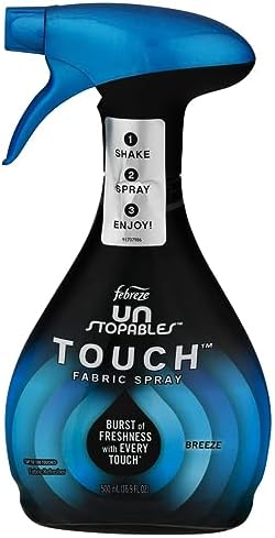 Febreze Unstopables Touch Fabric Spray and Odor Eliminator, Breeze, 16.9 oz