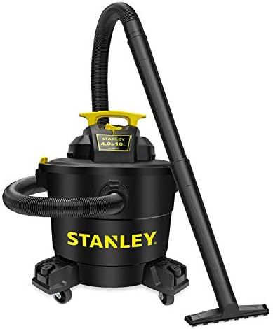 Stanley Wet/Dry Vacuum SL18191P, 10 Gallon 4 Horsepower 16 FT Clean Range Shop Vacuum, Ideal for Home/Garage/Laundry Rooms with Vacuum Attachments, Strong Suction Large Capacity Multiple Accessories