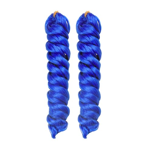 Blue Curly Braiding Hair Crochet Braids for Black Women Ocean Wave Braids Hair Extensions for Boho Braids Hypoallergenic Itch Free