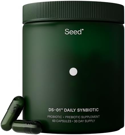 Seed DS‑01 Daily Synbiotic – 24‑Strain Prebiotic + Probiotic, 60 Capsules (30‑Day Supply)