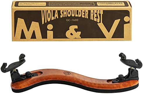 Classic Viola Shoulder Rest for 15”-17” Viola (Full Size) with Adjustable Height | Collapsible | Real Maple Wood | Excellent Support Grip - By MIVI Music