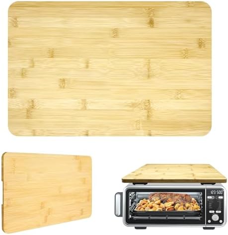 Bamboo Cutting Board for Ninja Foodi DCT401 DCT402 SP101 SP201 SP301 SP351 Smart Oven Countertop Convection Oven, 17.8" × 12", Non-Slip Design, 100% Natural Organic Bamboo