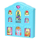 Polly Pocket Dolls Advent Calendar, Gingerbread House Playset with 24 Surprises, Dollhouse Furniture, Toy Car & Holiday Accessories