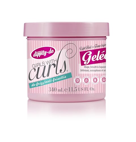 Dippity Do Girls with Curls Light Hold Gelee - Shape, Smoothe & Separate Your Curls - Formulated with Aloe, Vitamin E & Wheat Protein for Frizz-Free & Never Crunchy Curls - 340 mL/11.5 fl oz