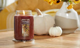 Yankee Candle Autumn Wreath Scented, Classic 22oz Large Jar Single Wick Aromatherapy Candle, Over 110 Hours of Burn Time, Fall Fragrance