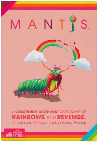 Exploding Kittens Mantis 2-6 Players - Ages 7+ - 10 Minutes to Play - Cutthroat Matching Card Game - Ideal for Party, Family Game Night, Kid and Adult