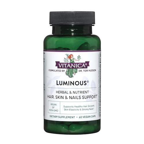 Vitanica, Luminous, Hair, Skin and Nail Support, Vegan, 60 Capsules