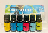 Housekeeping - Gift Set of 6 Premium Fragrance Oils - Clean Cotton, Lemon Blossom, Lemon Grass, Sweet Pea, Ocean Breeze and Mountain Rain - 10ML