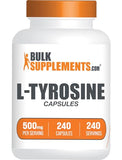 BULKSUPPLEMENTS.COM L-Tyrosine 500mg Capsules - Tyrosine Supplement, Tyrosine Capsules, Tyrosine 500mg - Non-Essential Amino Acid Supplement, 1 Capsule per Serving, 240 Capsules