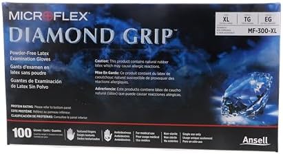 Exam Glove Extra Large, XL, NonSterile Latex Standard Cuff Length Textured Fingertips White Not Chemo Approved, MF-300-XL - CASE of 1000