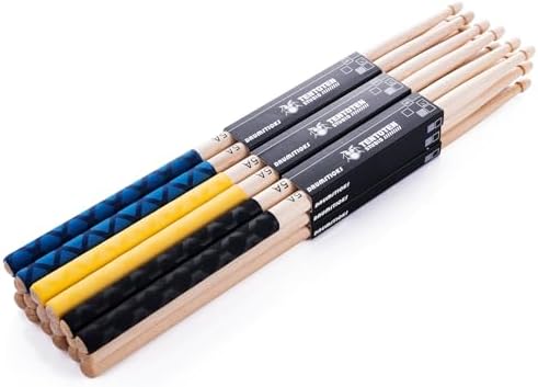 Drum Sticks 9 Pairs Classic 5A Drumsticks, America Maple Wood Drumsticks for Drums Adults Kids and Beginners with ANTI-SLIP Handles