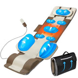 Full Body Massage Mat, 3D Body Stretching & Lumbar Traction, Back Heating, Traction Up & Down, Curve Stretch, Twist Left & Right, 4 Modes 3 Intensities 3 Heat Levels, PU Leather, Foldable, Fit 5'1-6'0
