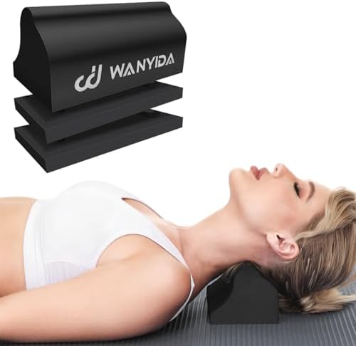 WANYIDA Neck Stretcher Chiropractic Pillows for Neck Pain Relief, Cervical Traction Device for Cervical Spine Alignment, Neck and Shoulder Relaxer, Cervical Orthotic Traction Block