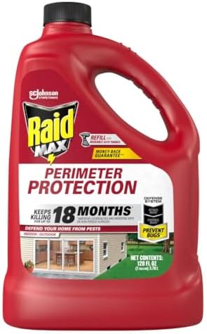 Raid MAX Perimeter Protection Refill, Up to 18 Months of Protection, Indoor and Outdoor Use, 1 Gallon (3.78 l)