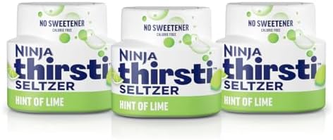 Ninja Thirsti Flavored Water Drops, SELTZER Lime, Crisp and Refreshing Sparkling Water, Zero Calories, Zero Sugar, Zero Sweeteners, Makes 20, 12oz drinks, 3 Pack, WCFLIMAM