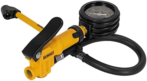 DEWALT 2-Inch Analog Dial Inflator w/ 12-Inch Hose & Dual Head Chuck (DXCM024-0405)