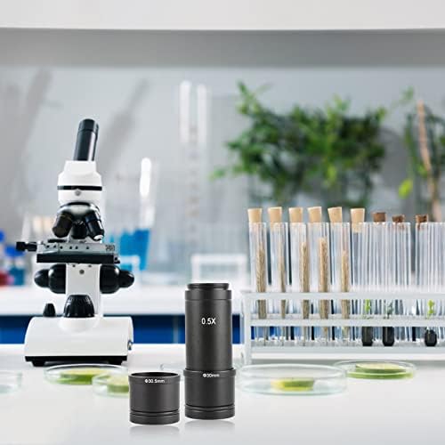 0.5X Microscope Adapter Lens C Mount Lens 23.2 To 30/30.5mm Electronic Eyepiece Reduction Lens For Microscope CCD Camera Microscope Adapter Trinocular To Monitor Bracket For Smartphone-camera For Ccd