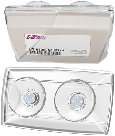 EZ Pass Holder for Windshield. Ezpass Holder with Strong Suction Cups. Toll Pass Transponder iPass Holder. (Clear, 1Pack)