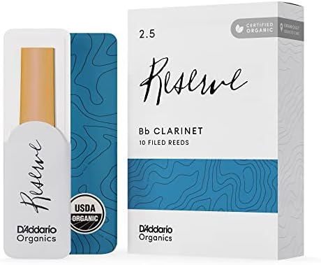 D’Addario Organic Reserve Bb Clarinet Reeds - Filed, Strength 2.5, 10-Pack