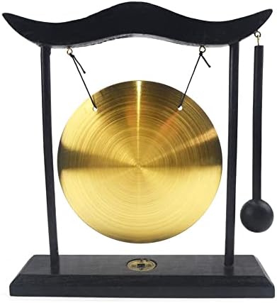 Hooshing Brass Feng Shui Gong Desktop Zen Art Home Decor Housewarming Blessing Gift