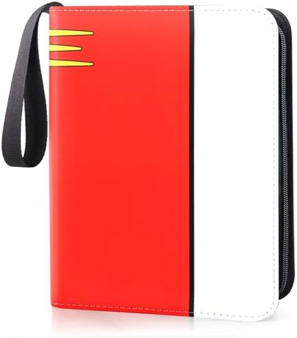 Card Binder 4 Pocket, Collectible Trading Card Albums Fits 400 Cards with 50 Removable Sleeves, Portable Trading Card Binder Collection Album Holder, Game Card Case book With Zipper for Gifts, L-Green