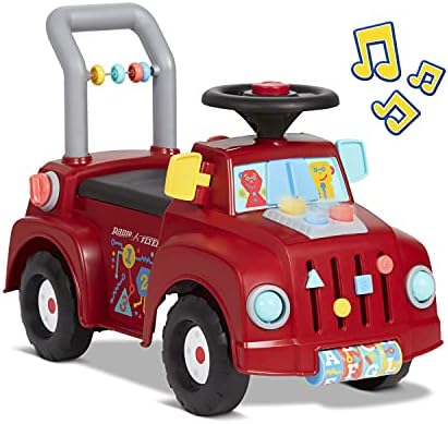 Radio Flyer Tinker Truck With Lights & Sounds, Toddler Ride On Toy, For Ages 1-3, Red, Large