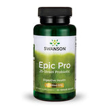 Swanson Epic-Pro 25-Strain Probiotic 30 Billion CFU Digestive Health Immune System Support Prebiotic Nutraflora FOS 30 DRcaps Veggie Capsules (Caps)