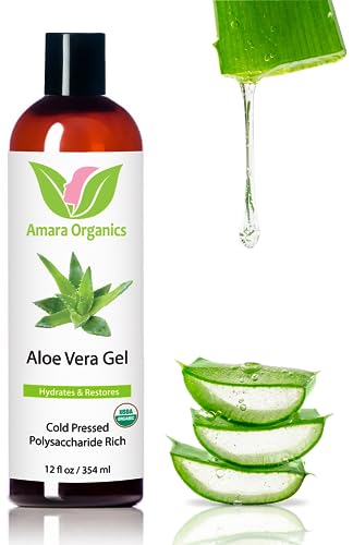USDA Organic Aloe Vera Gel - For Face, Body, Hair - 100% Pure, After Sun Care