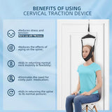 Cervical Neck Traction Device Over-The-Door,Portable Neck Stretcher,Effective Home Physical Therapy for Neck Pain Relief