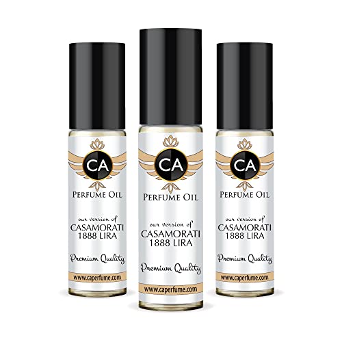 CA Perfume Club Impression of Xrjf Casamorati 1888 Lira For Women Replica Fragrance Body Oil Dupes Alcohol-Free Essential Aromatherapy Sample Travel Size Long Lasting Attar Roll-On 0.3 Fl Oz-X3