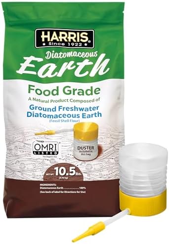 HARRIS Diatomaceous Earth Food Grade, 10lb with Powder Duster Included in The Bag