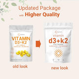 MICRO INGREDIENTS Vitamin D3 5000 IU with K2 100 mcg, 300 Soft-Gels | K2 MK-7 with D3 Vitamin Supplement, 2 in 1 Support Immune, Heart, Joint, Teeth & Bone Health - Easy to Swallow