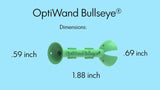 OptiWand Bullseye - Portable Soft Contact Lens Removal & Insertion Tool - Silicone Rubber Eye Lens Inserter & Remover Device with Pincher End & Finger Grips - Safe & Easy to Use, Travel Size - 1.88"